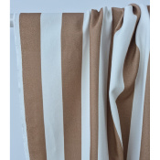 Tissu Serg� Lourd JON 100 % Coton Hazelnut Stripes