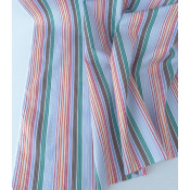 Tissu Popeline 100 % Coton Rayures Multi-Co