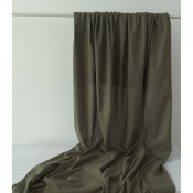 Tissu Voile de Coton Plumetis 100 % Coton Kaki