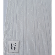 Tissu Toile de Coton Plumetis & Ajouré Ecru