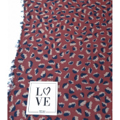 Tissu Twill de Viscose Abstract Flower Tomette