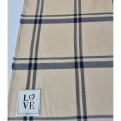Tissu Voile 100 % Modal Carreaux Beige