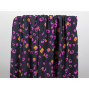 Coupon Voile de Viscose LEO Fuchsia 60 cm x 150 cm