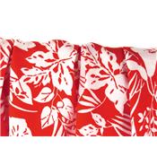 Tissu Crepe de Viscose Fleurs Tropicales Rouge