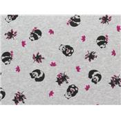 Tissu Jersey Cote 1x1 Imprimé Panda