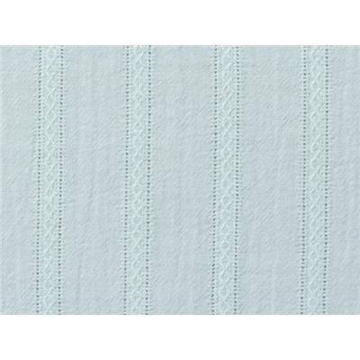 Tissu Coton Brodé Bleu Dragée