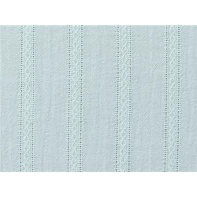 Tissu Coton Brodé Bleu Dragée