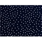 Tissu Crepe LONDRES Marine Imprim Pois