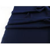 Tissu Crepe Satin Lourd Bleu Nuit