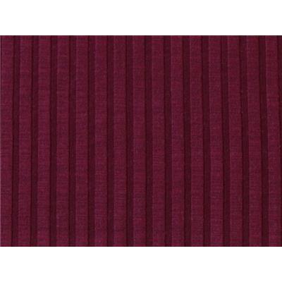 Tissu Jersey Cotelé Bordeaux