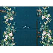 Coupon Jersey Viscose / Elasthanne Imprimé Placé Japonisant 110 cm x 140 cm