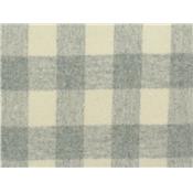 Tissu Lainage Carreaux Ecru / Gris