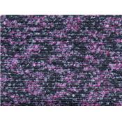 Tissu Lainage Noir Bouclette Gris et Rose