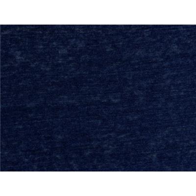 Tissu Maille 100 % Lin Bleu Jeans Chiné