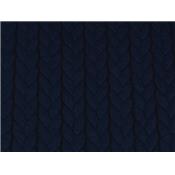 Tissu Maille Matelassé " Natté " Bleu Marine