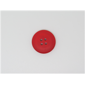 Bouton Rond Bicolore Blanc / Rouge 22 mm