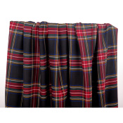 Tissu Tartan Noir & Rouge