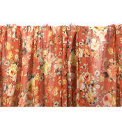 Tissu Voile Roses Corail