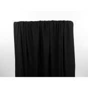 Tissu Crepe Viscose Stretch Noir