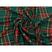 Tissu Flanelle Tartan Vert Sapin