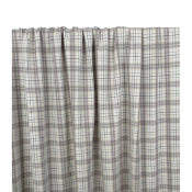 Tissu Sergé Poly / Viscose Carreaux Taupe / Ecru