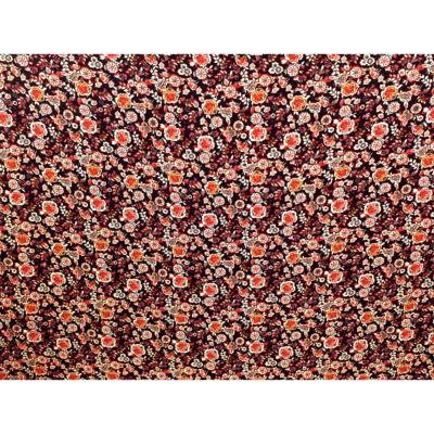 Coupon Crepe Viscose Fleurs Retro 90 cm x 150 cm