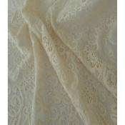 Tissu Guipure Mélange Coton Grattée Flowers