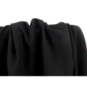 Tissu Lainage Tailleur Mélange Laine / Viscose Noir