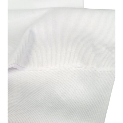 Tissu Maille Bord Côte 2x2 Blanc
