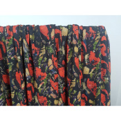 Coupon Maille Jersey Viscose / Elasthanne L.O.L Noir / Rouge 50 cm x 144 cm