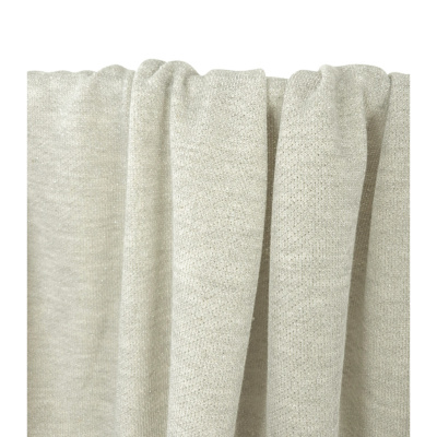 Tissu Molleton Léger Mélange Coton Gris Chiné Lurex