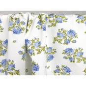 Tissu Popeline 100 % Coton Blue Bouquet