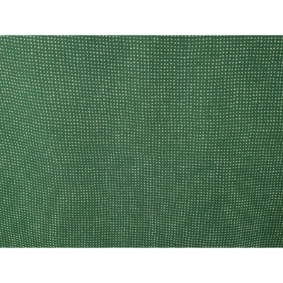 Tissu Satin Viscose / Soie Pois Tete d'Epingle Vert / Ecru