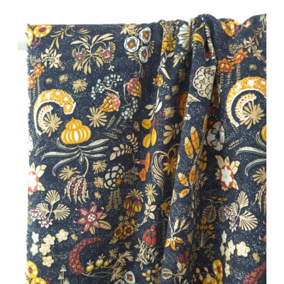 Tissu Satin de Coton Boho Graphics