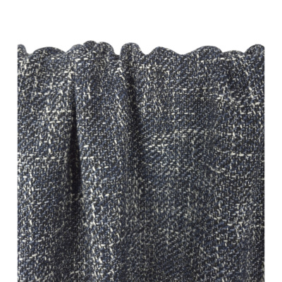 Tissu Tweed Mélange Coton Bleu / Blanc