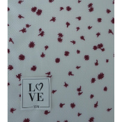 Tissu Voile de Viscose Jacquard Carolles Bordeaux