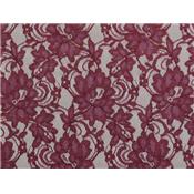 Tissu Dentelle Bordeaux / Lurex Bordeaux