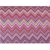 Tissu Satin Imprimé Chevrons Multicolores