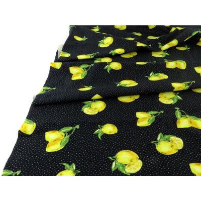 Tissu Jersey Coton / Elasthanne Citrons