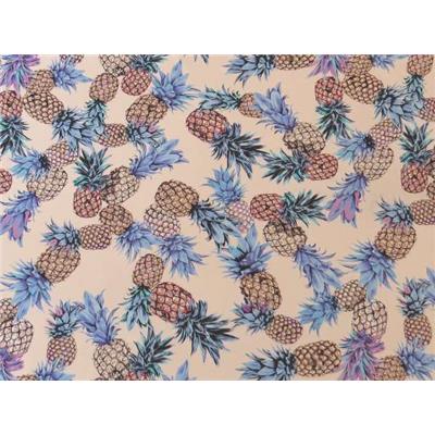 Tissu Jersey Polyester / Elasthanne Imprimé Ananas