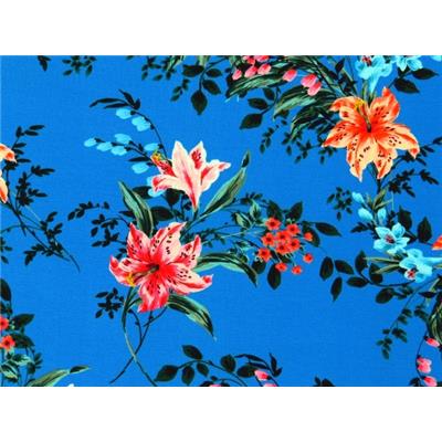 Tissu Jersey Viscose / Elasthanne Hibiscus