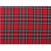 Tissu TARTAN Rouge / Vert Sapin