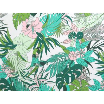 Tissu Voile de Viscose Imprimé Tropical