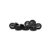 Bouton Rond Noir Brillant 10 mm