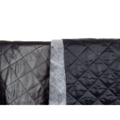 Tissu Simili Cuir Matelassé Noir