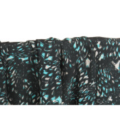 Tissu Crepe Viscose Abstrait Ecru / Turquoise