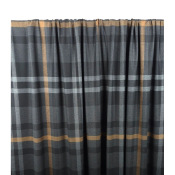 Tissu Flanelle Poly / Viscose Plaid Noir / Gris