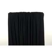 Tissu Maille Cotelé Look Tricot Noir 