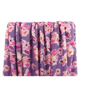 Tissu Popeline Viscose Ecovero Purple Bouquet