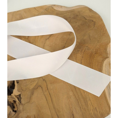 Ruban Sergé Polyester 38 mm Blanc